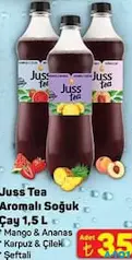 JUSS TEA AROMALI SOĞUK ÇAY 1,5 L fiyat ve kampanya bilgisi